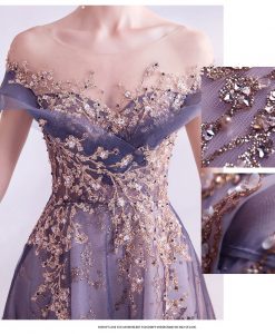 Cameo Brown Tulle Princess Evening Gowns