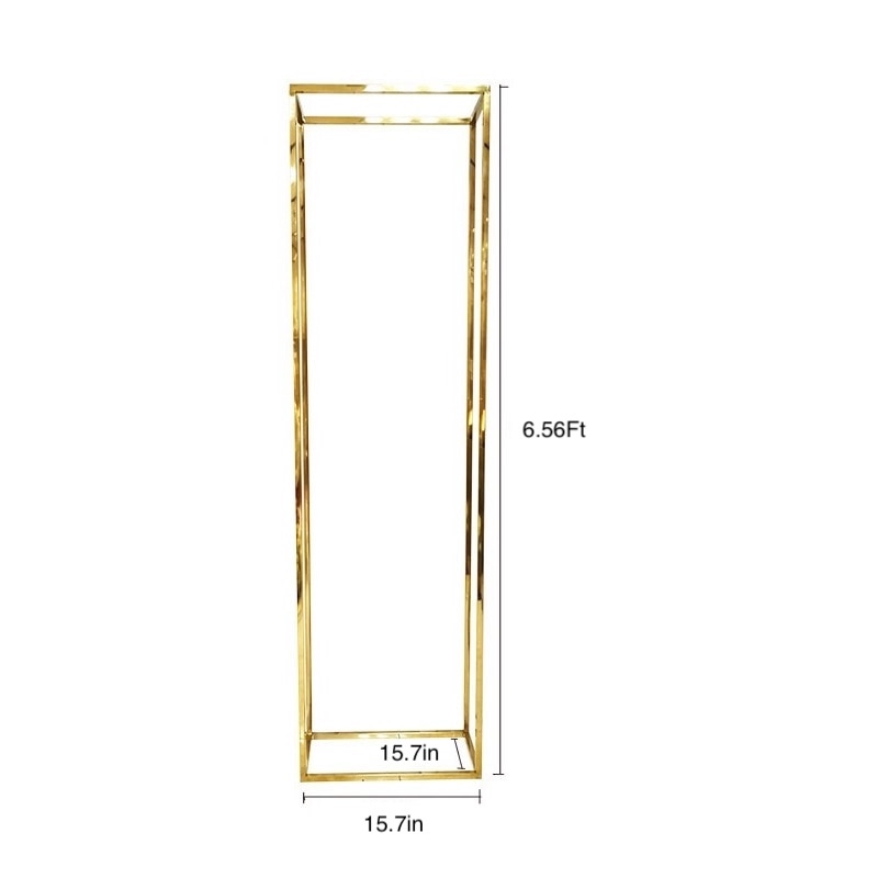 Square Screen Gilded Flower Stand Wedding Arch Sets