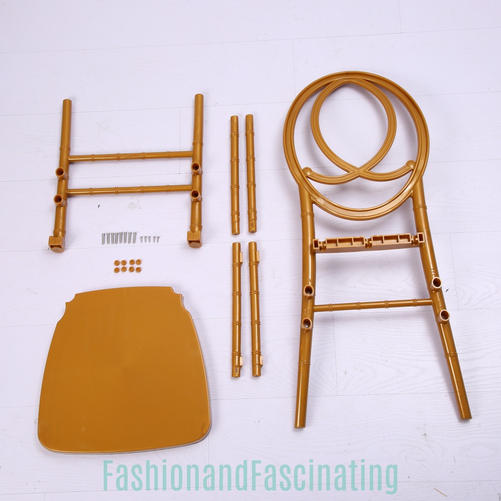 Gold Resin Armless Stacking Event Chair