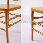 Gold Resin Armless Stacking Event Chair