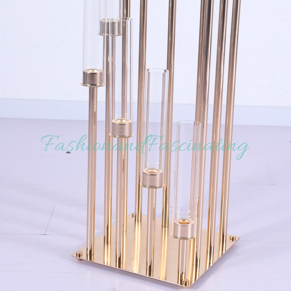 57“ Tall 12 Arms Gold Cluster Candle Holder