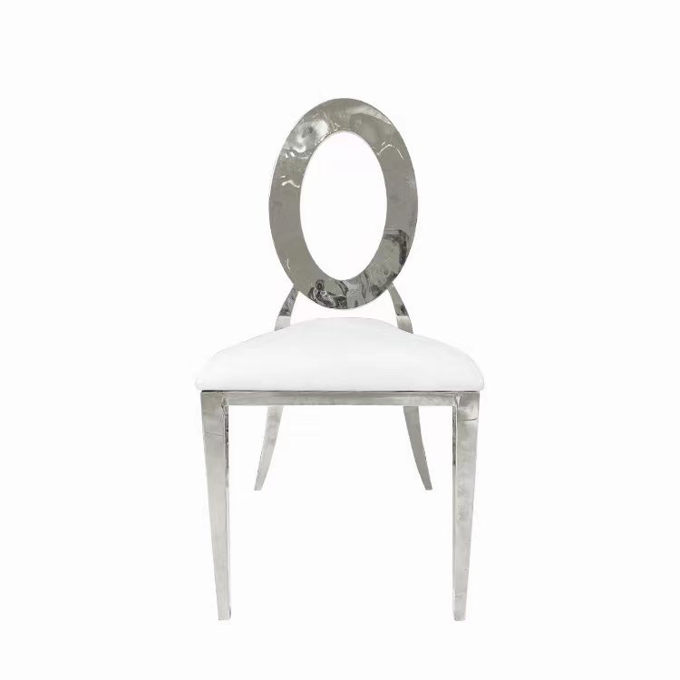 36" Tall Stainless Steel Oval Top Chair With Movable Seat