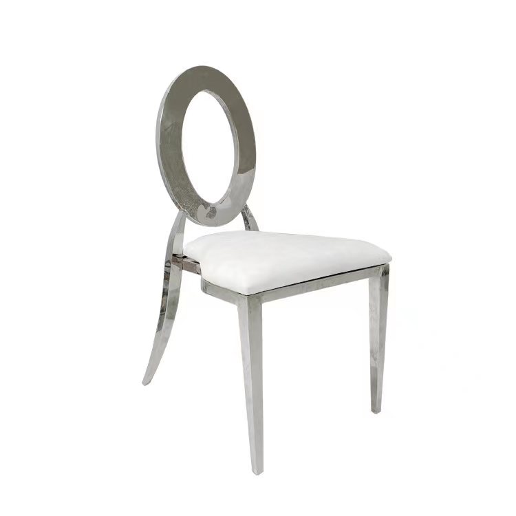 36" Tall Stainless Steel Oval Top Chair With Movable Seat