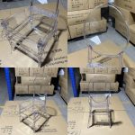 Clear Resin Armless Stacking Chair