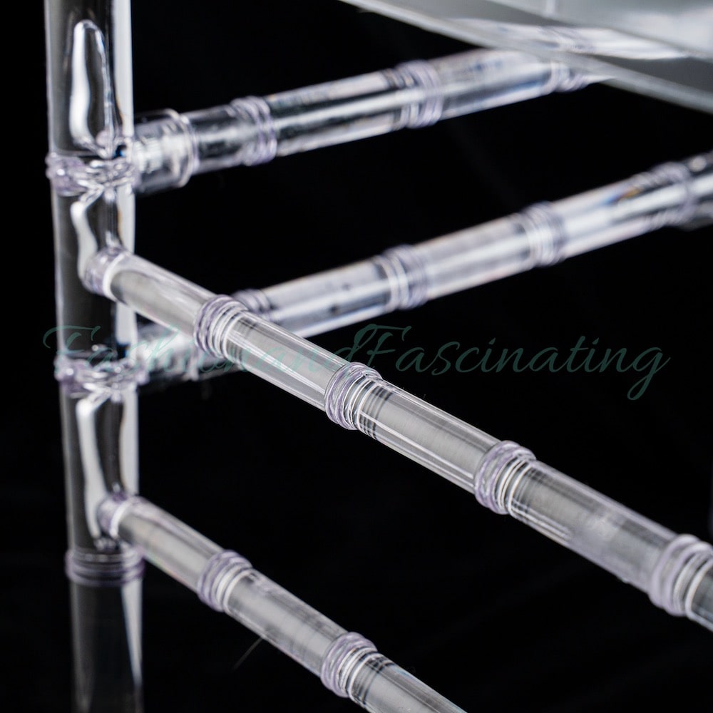 Clear Resin Armless Stacking Chair