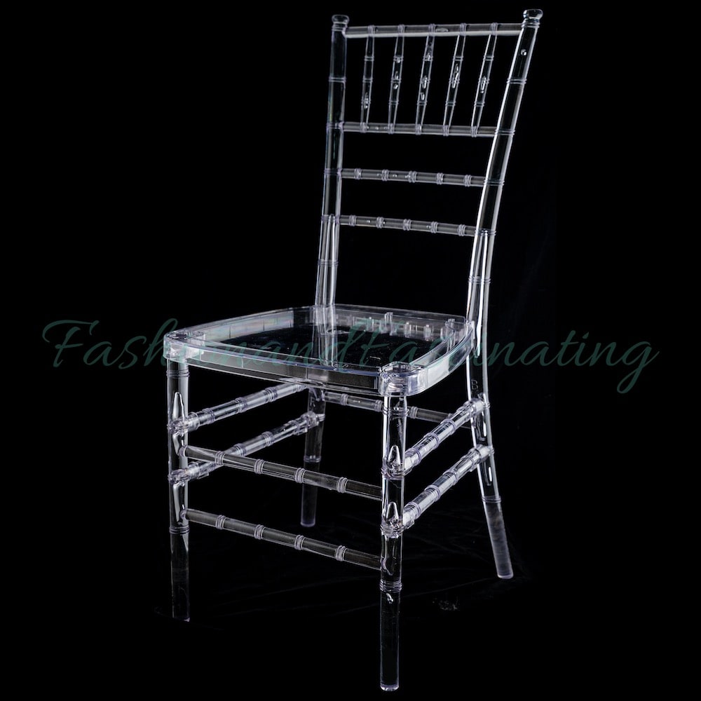 Clear Chiavari | 4 Pack 36" Tall Resin Armless Stacking Chiavari Chair