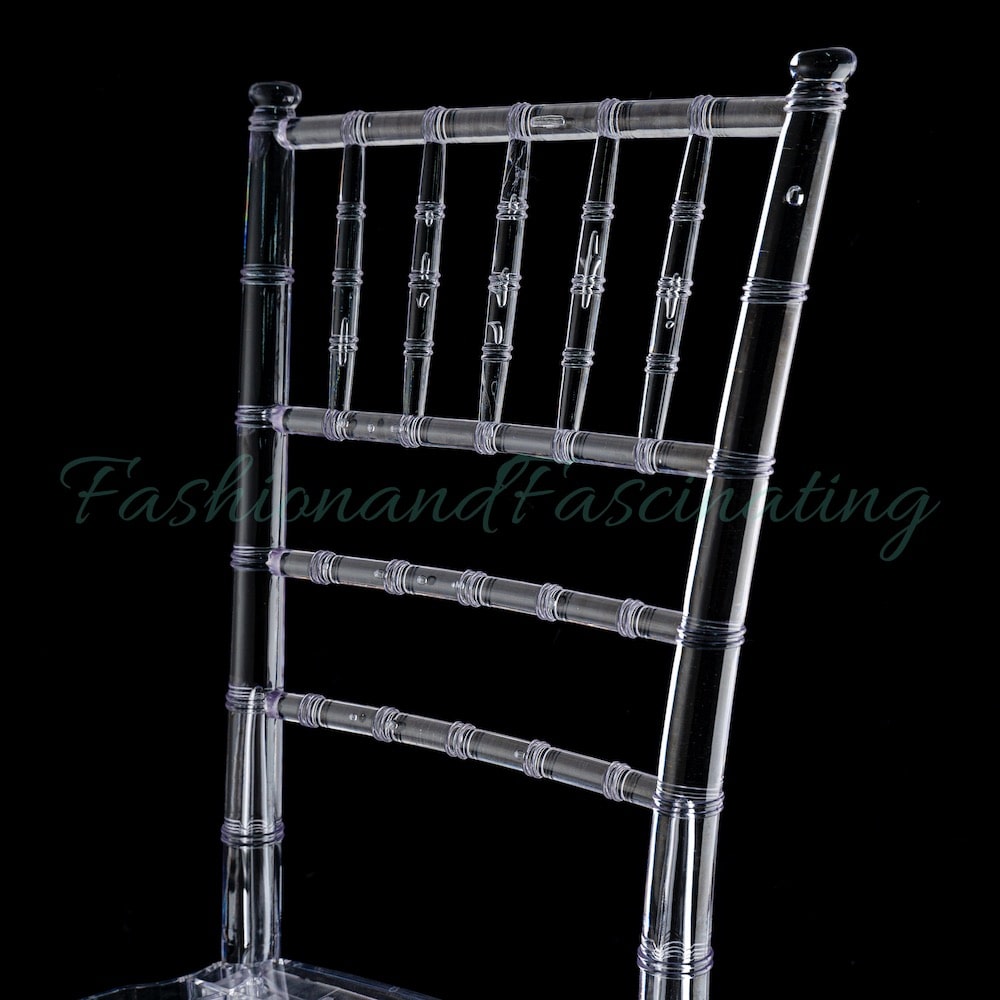 4 Pack 36" Tall Resin Armless Stacking Chiavari Chair